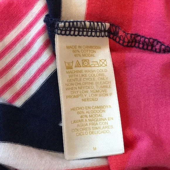 Kate Spade Pink and Navy Striped Pajama Set - Picture 7 of 12